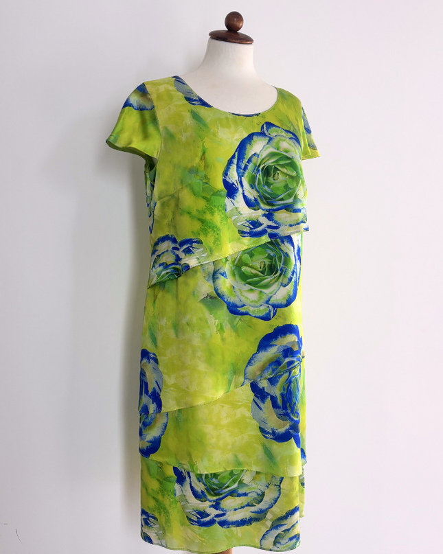 Peg Moda Abito Donna Corto in Seta, Taglia 46