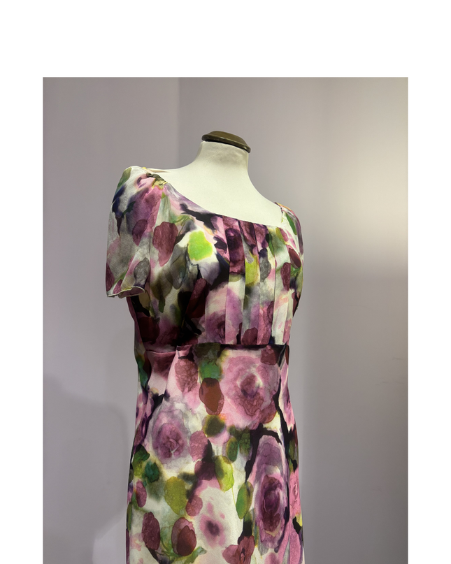 PegModa Vestito Donna Corto, Abito Midi, Multicolor, Taglia Unica 46