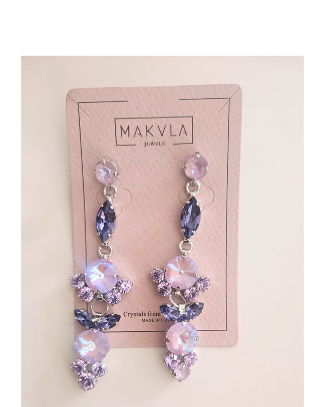 MAKVLA, Orecchini Pendenti in Cristallo Swarovski