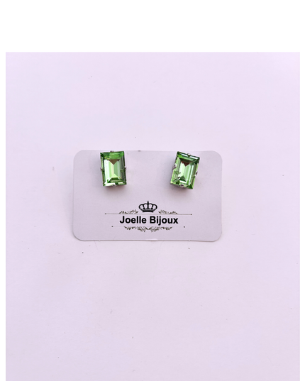 Joelle Bijoux, Orecchini Cristallo Verde Acqua
