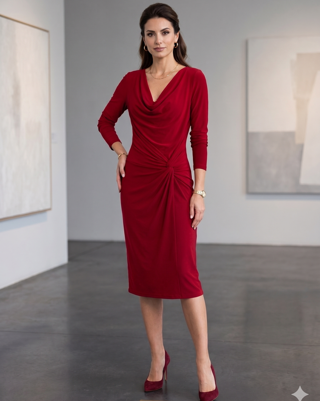 Zeila, Abito Corto Donna Rosso