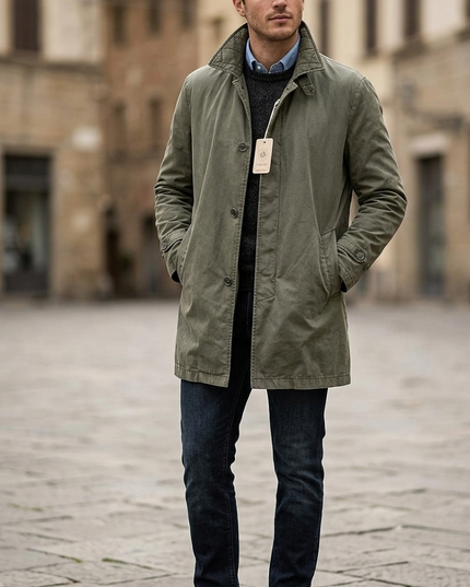 Giacca Media Impermeabile Verde Militare – Mod. Five | Art. TN53