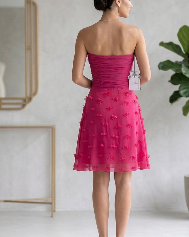 Abito Corto Fucsia Trapezio – Soani