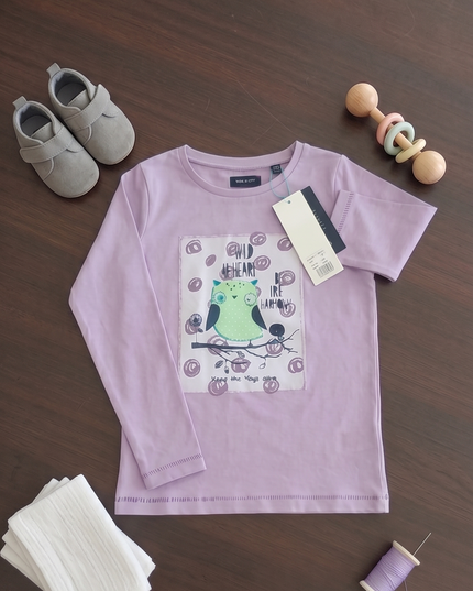 Maglietta Cotone Bimba Blue Seven Verde con Stampe – Art. 675