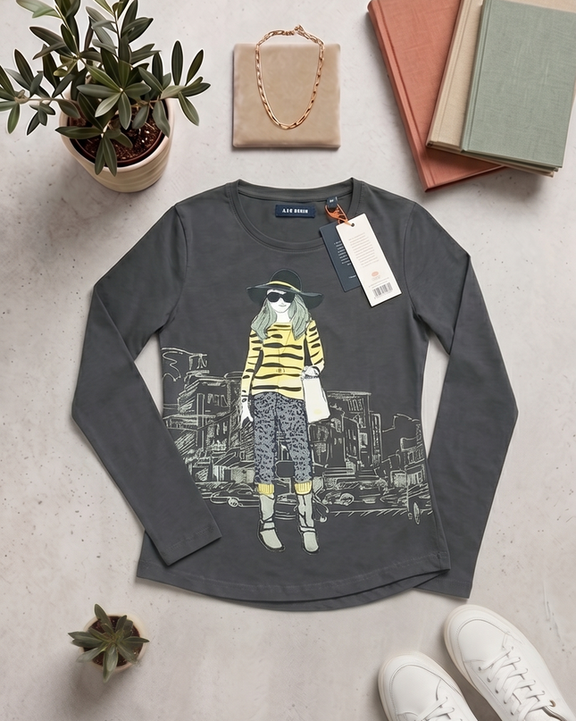 T-Shirt Ragazza Blu Seven