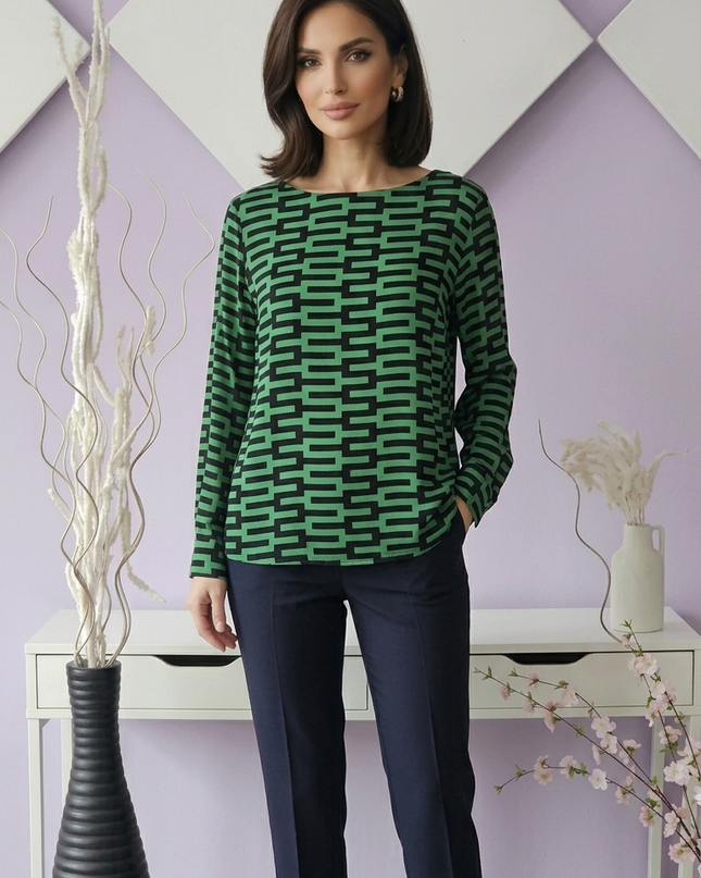 Casacca Donna , colore Verde/Nero CARMEN MILANO