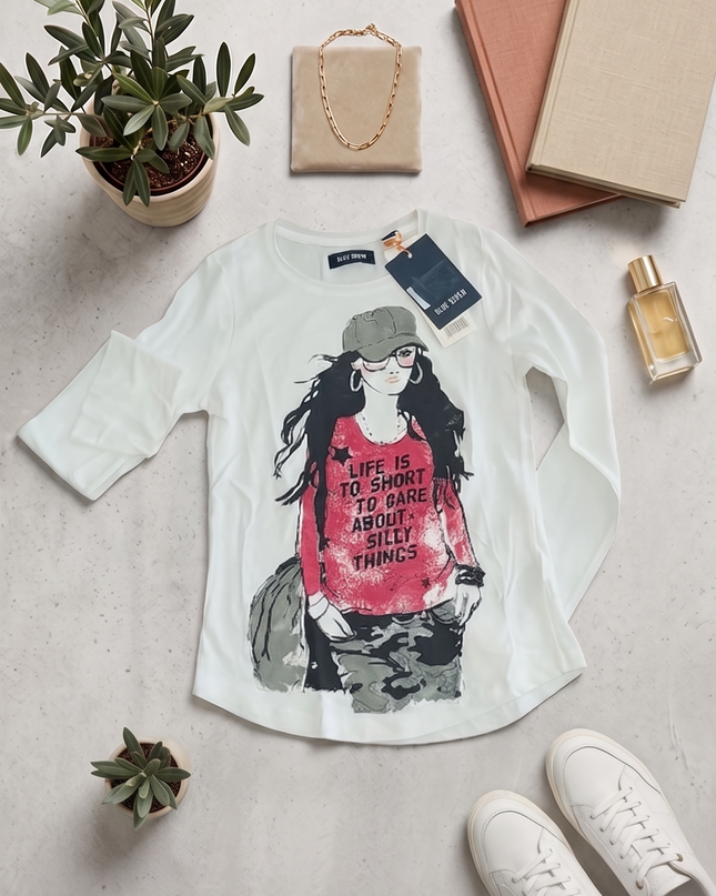 T-Shirt Ragazza Blu Seven
