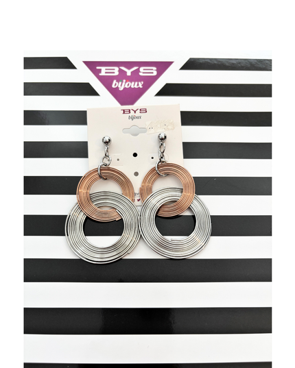 BYS Bijoux, Orecchini Donna a Cerchio Pendenti