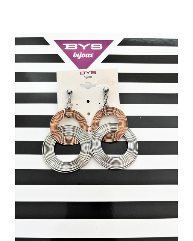 BYS Bijoux, Orecchini Donna a Cerchio Pendenti
