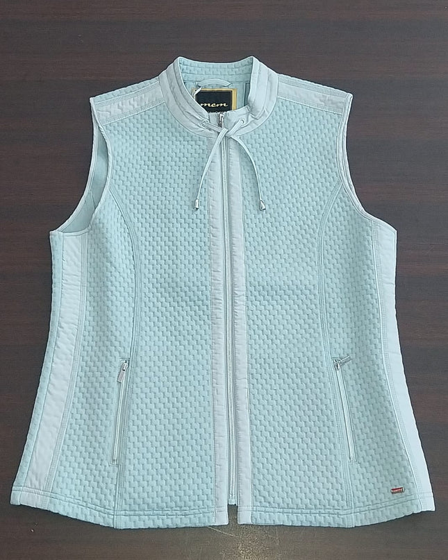 Smanicato Donna Nido d'Ape con Cerniera Verde Acqua