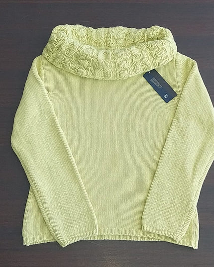 Maglioncino Donna Lana, Viscosa e Cashmere Verde Mela – Made in Italy ULTIMO PEZZO