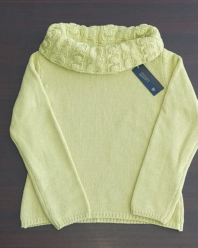 Maglioncino Donna Lana, Viscosa e Cashmere Verde Mela – Made in Italy ULTIMO PEZZO