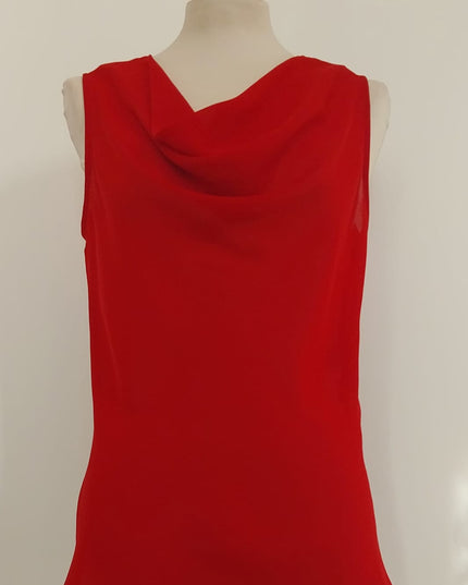 Sottogiacca Donna in Crepe Rosso – Scollo ad Anello | Made in Italy