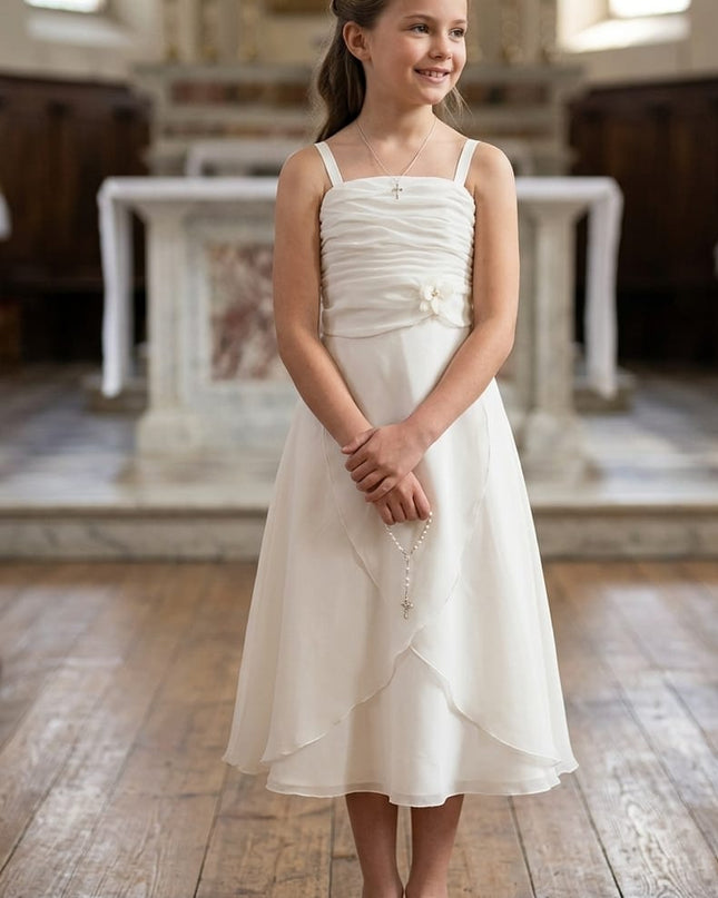Abito Comunione Linea Emme - Modello Campana in Organza