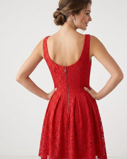 Abitino Rosso in Pizzo Svasato, Taglia 42