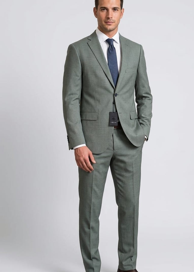 Fradi – Abito Uomo 2 Pezzi Slim Drop 7 | Grigio con Richiami Neri