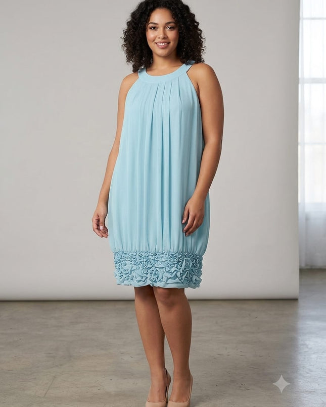 Zeila,Abito Corto Verde Acqua