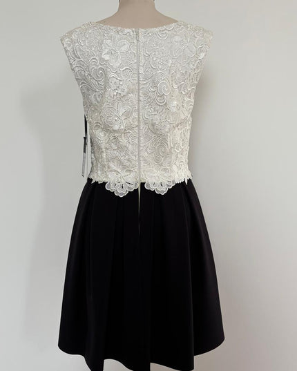 Abito Donna SOANI – Corpetto Macramè Bianco e Gonna Nera | Mod. 501729
