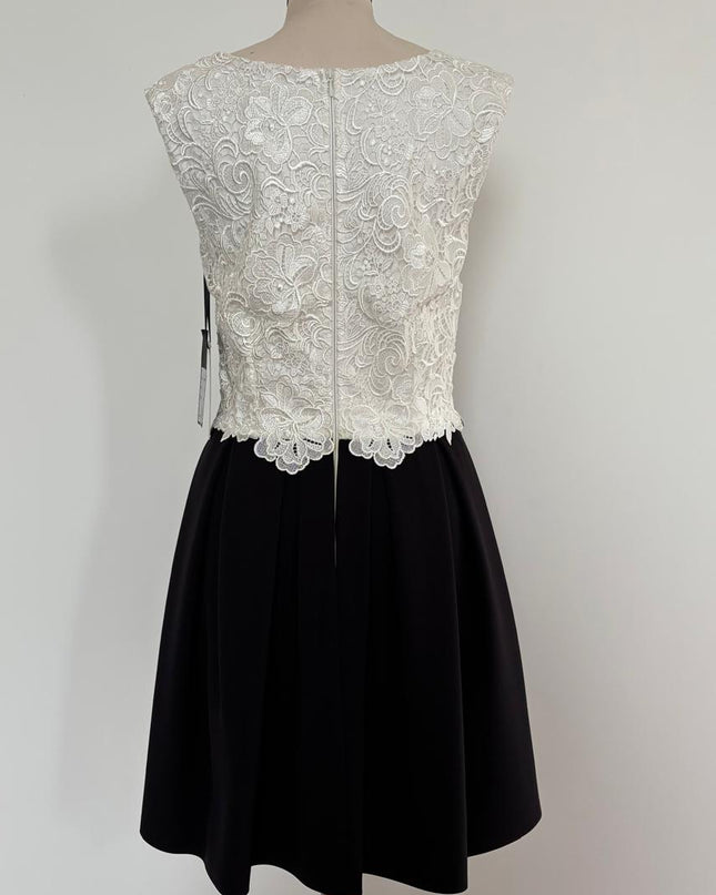 Abito Donna SOANI – Corpetto Macramè Bianco e Gonna Nera | Mod. 501729