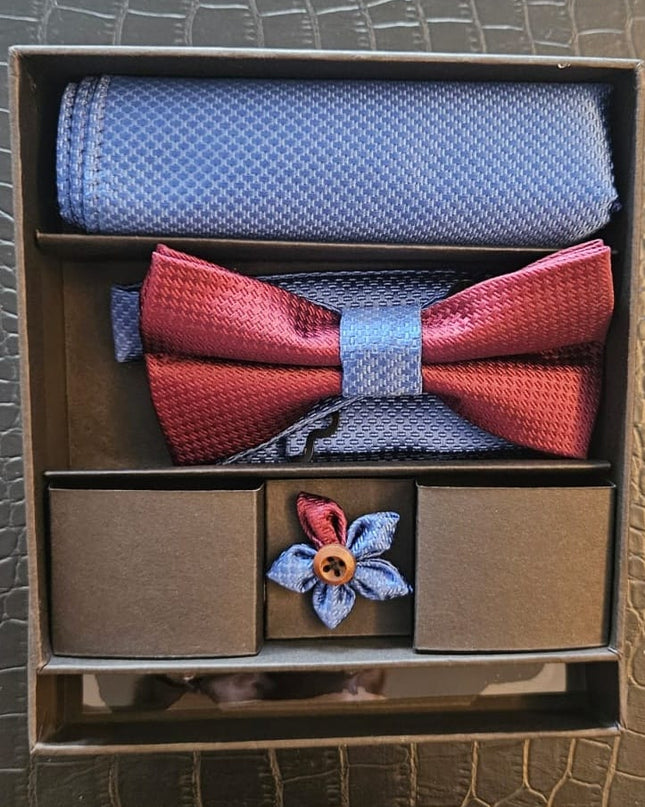 Trittico Uomo Papillon + Pochette + Spilla Bavero – Art. 0126P