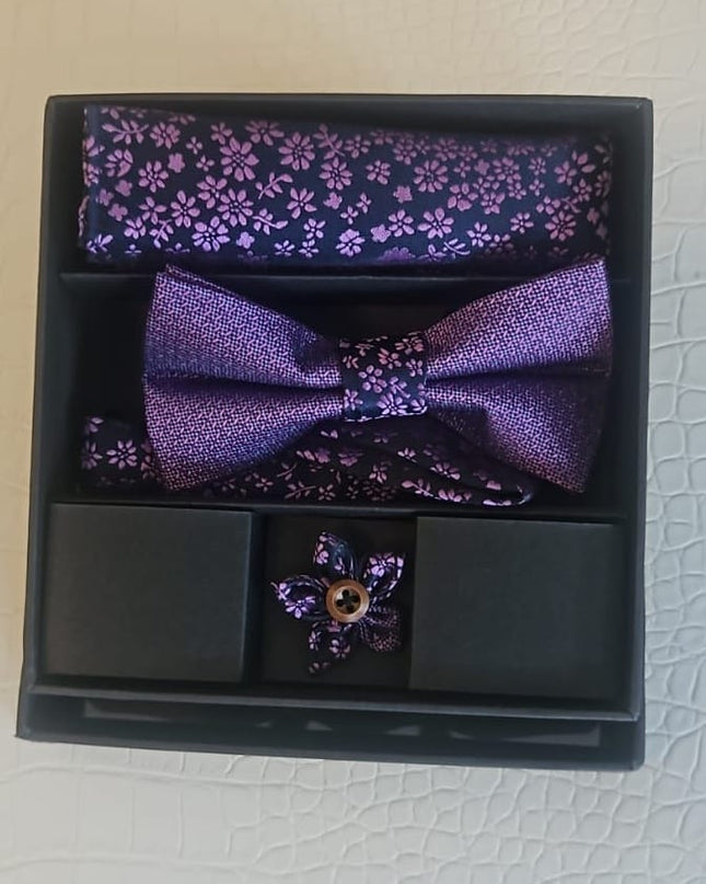 Trittico Uomo Papillon + Pochette + Spilla Bavero – Art. 0126P