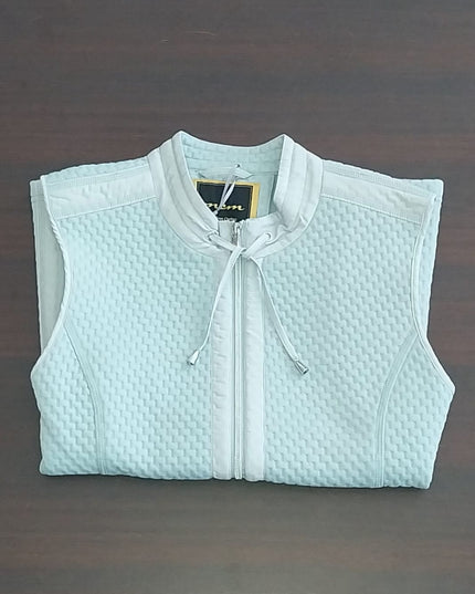 Smanicato Donna Nido d'Ape con Cerniera Verde Acqua