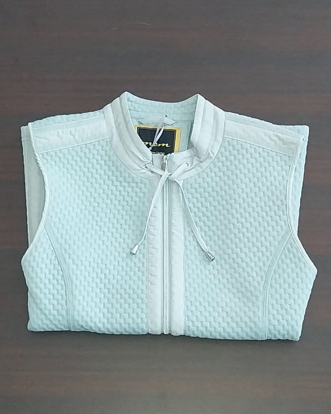 Smanicato Donna Nido d'Ape con Cerniera Verde Acqua