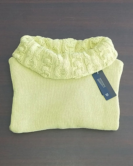 Maglioncino Donna Lana, Viscosa e Cashmere Verde Mela – Made in Italy ULTIMO PEZZO