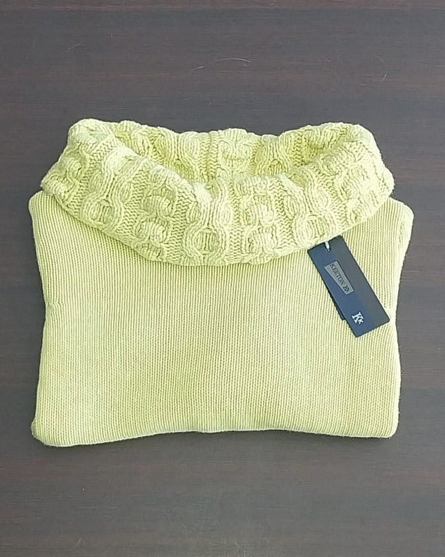Maglioncino Donna Lana, Viscosa e Cashmere Verde Mela – Made in Italy ULTIMO PEZZO