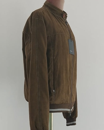 Bomber Uomo in Scamosciato Verde Oliva – Mod. Adam | Art. 2026
