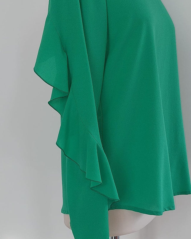 Casacca Donna in Crepe Verde Smeraldo – Scollo Rotondo | Art. 1840