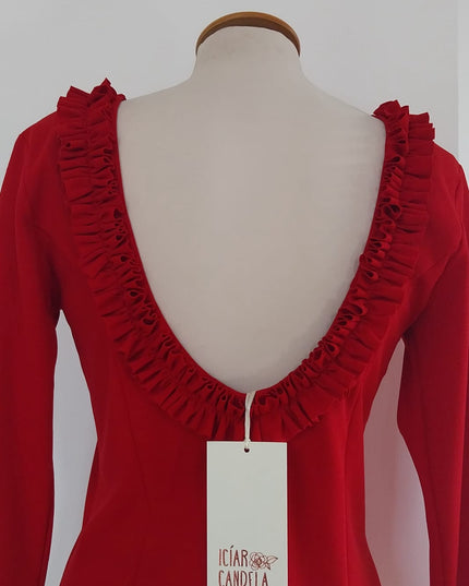 Bustino Donna in Maglina Rossa Aderente – Scollo Omerale | Ref. 1803