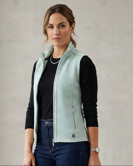Smanicato Donna Nido d'Ape con Cerniera Verde Acqua