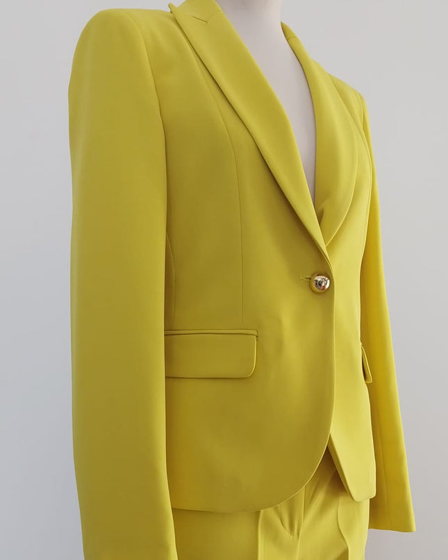 Completo Giacca Essenziale e Pantalone Sigaretta Giallo Ocra – Art. 0668 – Tg. 42