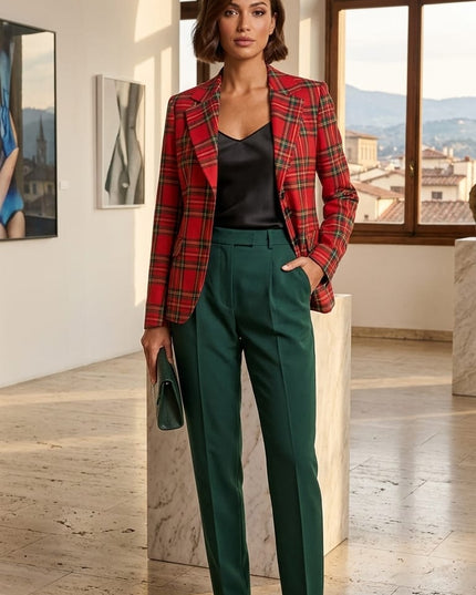 Musani Linea Donna, Giacca da Donna a Quadri, Taglia 46