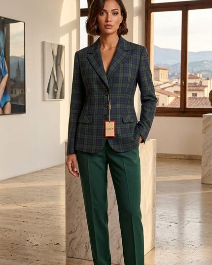 Musani Linea Donna, Giacca Donna a Quadri, Taglia 54