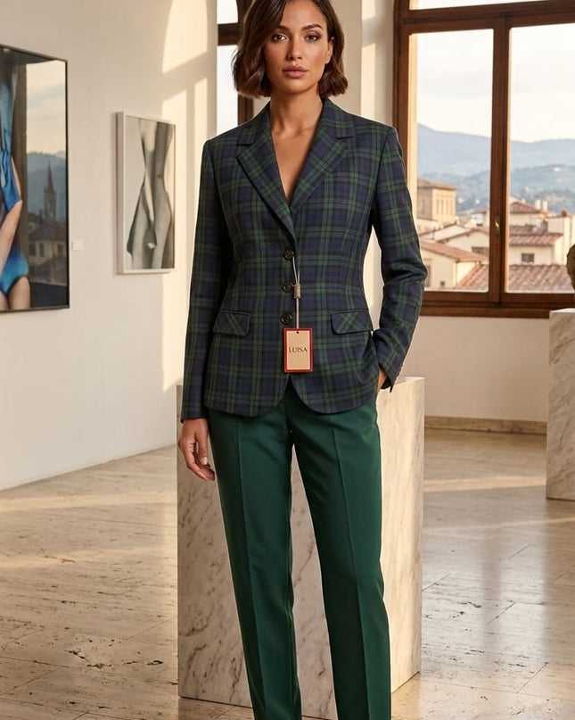 Musani Linea Donna, Giacca Donna a Quadri, Taglia 54